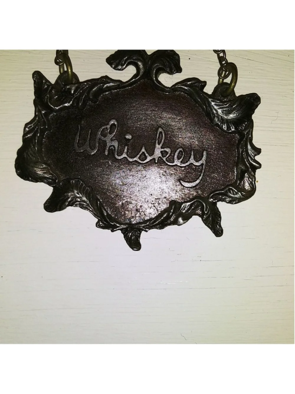 Vintage Metzke Pewter Decanter Tags 1975/Great for Moody/Speakeasy Decor!